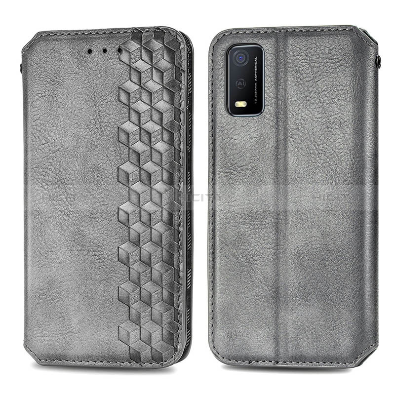 Funda de Cuero Cartera con Soporte Carcasa S01D para Vivo Y3s (2021)