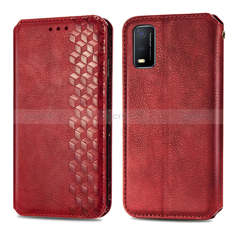 Funda de Cuero Cartera con Soporte Carcasa S01D para Vivo Y3s (2021)