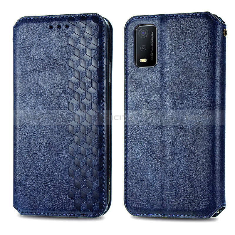 Funda de Cuero Cartera con Soporte Carcasa S01D para Vivo Y3s (2021)