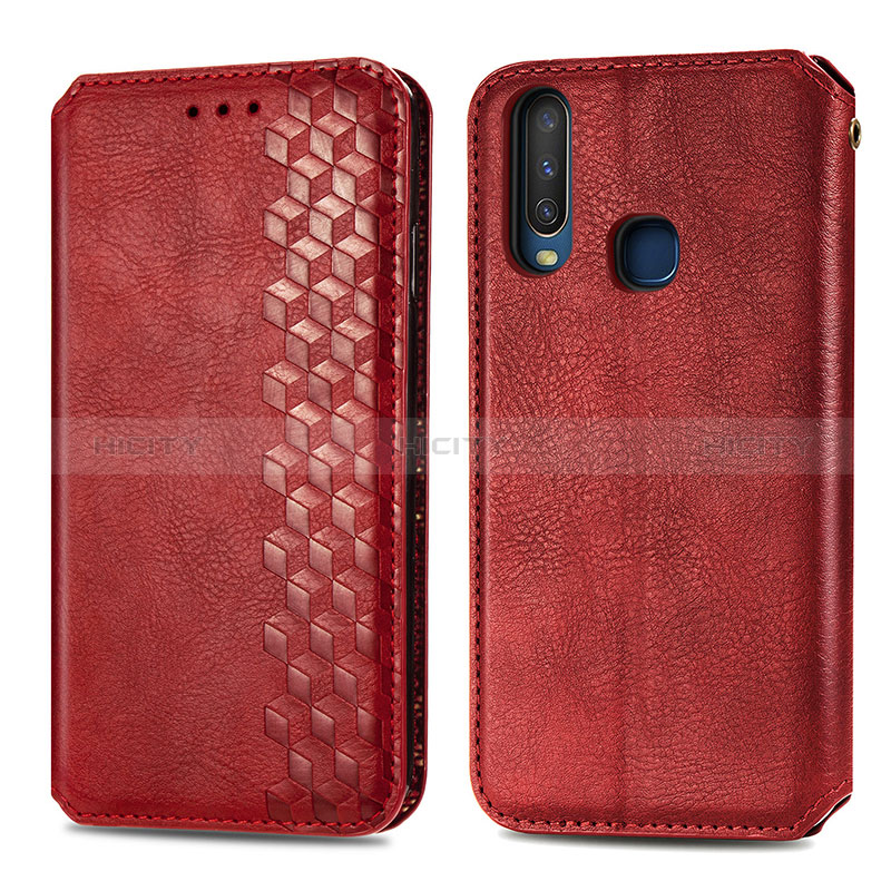 Funda de Cuero Cartera con Soporte Carcasa S01D para Vivo Y3s