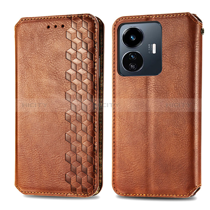 Funda de Cuero Cartera con Soporte Carcasa S01D para Vivo Y77 5G