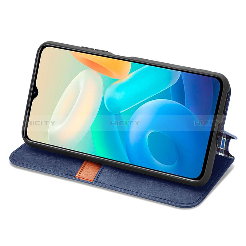 Funda de Cuero Cartera con Soporte Carcasa S01D para Vivo Y77e t1