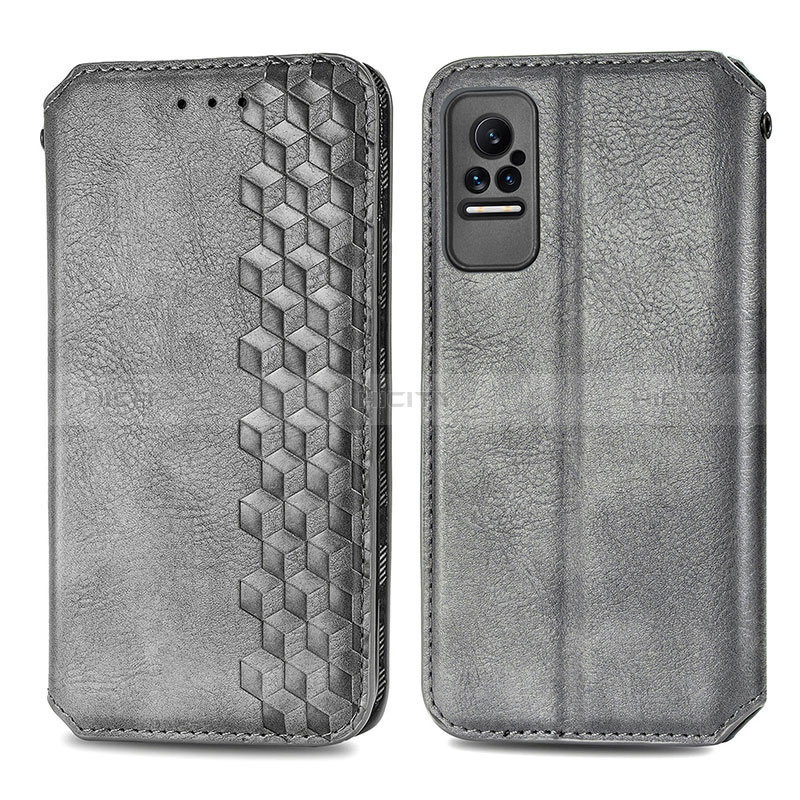 Funda de Cuero Cartera con Soporte Carcasa S01D para Xiaomi Civi 1S 5G Gris