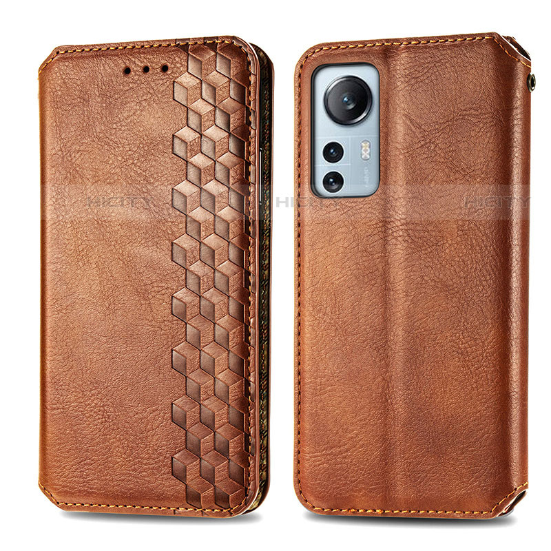 Funda de Cuero Cartera con Soporte Carcasa S01D para Xiaomi Mi 12 Lite 5G Marron