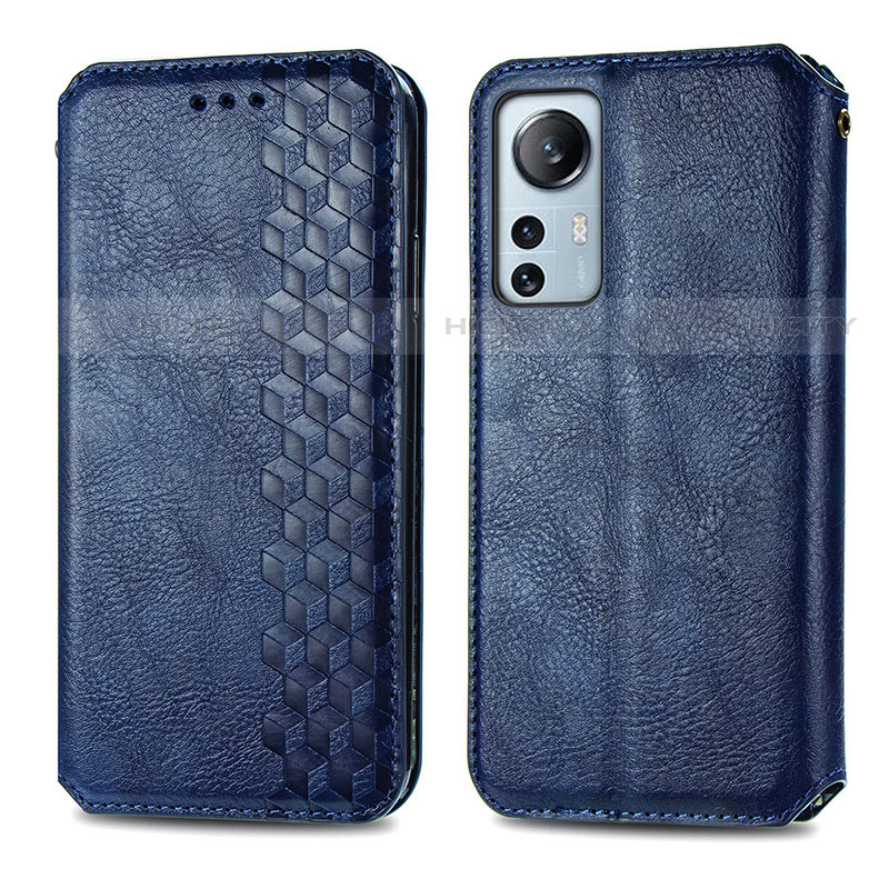 Funda de Cuero Cartera con Soporte Carcasa S01D para Xiaomi Mi 12X 5G Azul