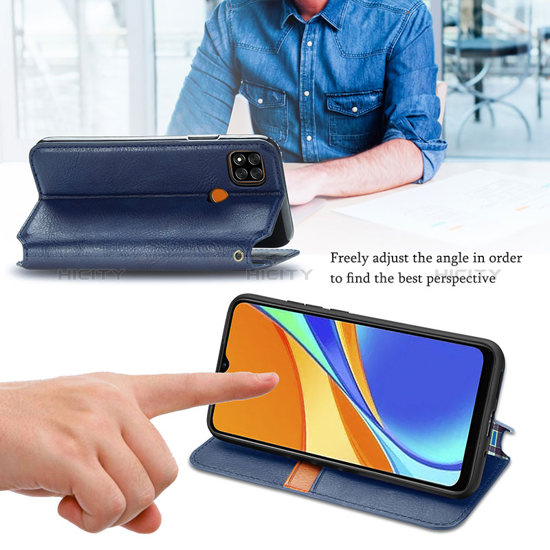 Funda de Cuero Cartera con Soporte Carcasa S01D para Xiaomi POCO C3