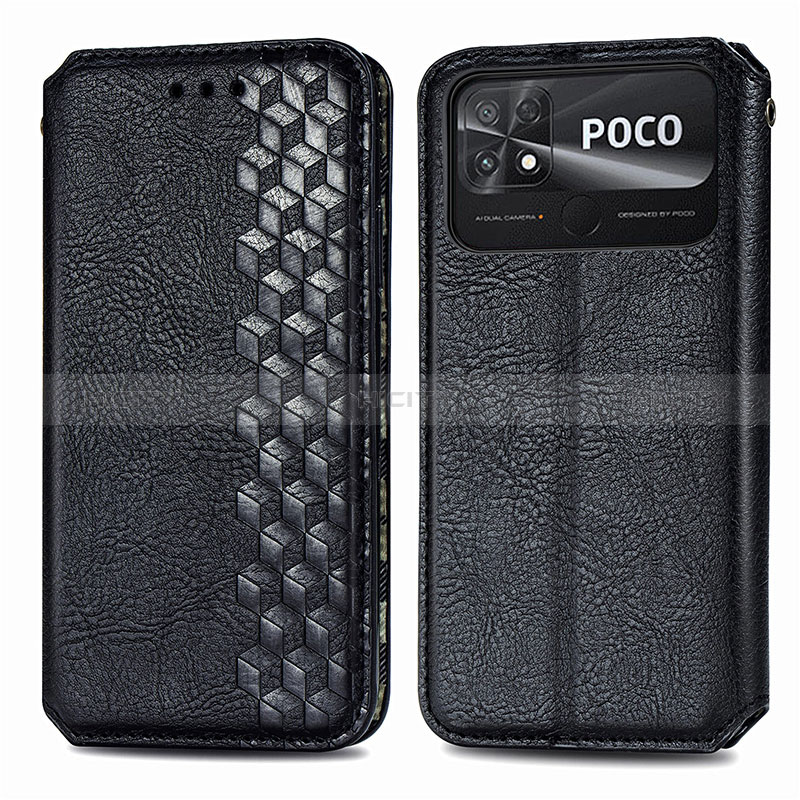 Funda de Cuero Cartera con Soporte Carcasa S01D para Xiaomi Poco C40