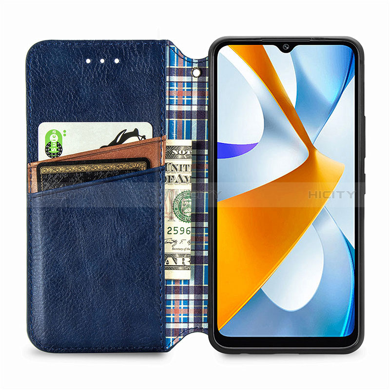 Funda de Cuero Cartera con Soporte Carcasa S01D para Xiaomi Poco C40