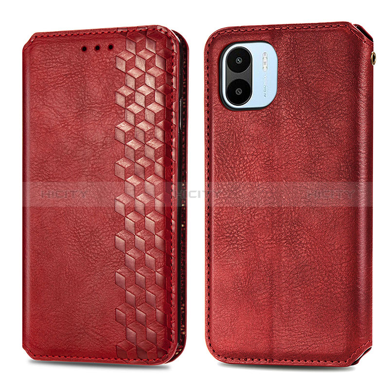 Funda de Cuero Cartera con Soporte Carcasa S01D para Xiaomi Poco C50 Rojo