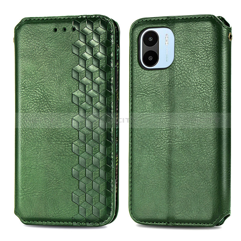 Funda de Cuero Cartera con Soporte Carcasa S01D para Xiaomi Poco C50 Verde