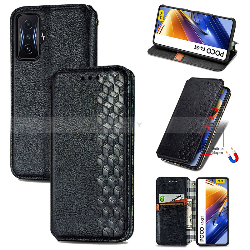 Funda de Cuero Cartera con Soporte Carcasa S01D para Xiaomi Poco F4 GT 5G