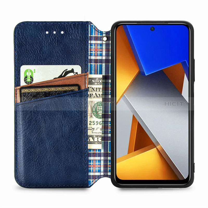 Funda de Cuero Cartera con Soporte Carcasa S01D para Xiaomi Poco M4 Pro 4G