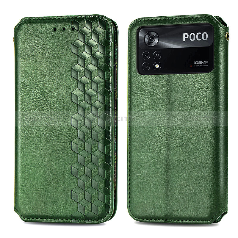 Funda de Cuero Cartera con Soporte Carcasa S01D para Xiaomi Poco X4 Pro 5G