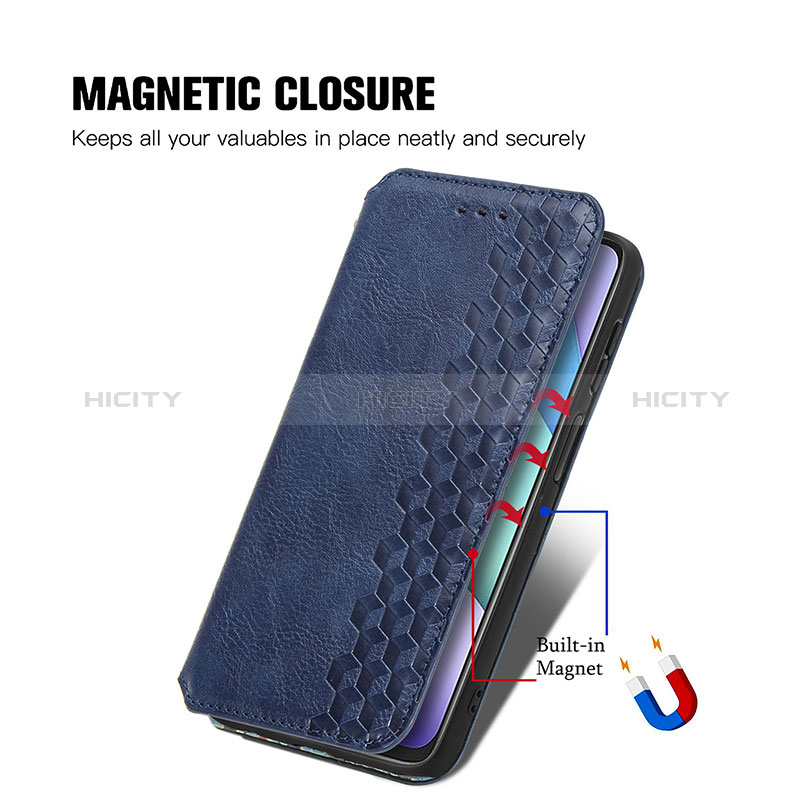 Funda de Cuero Cartera con Soporte Carcasa S01D para Xiaomi Redmi 10 (2022)