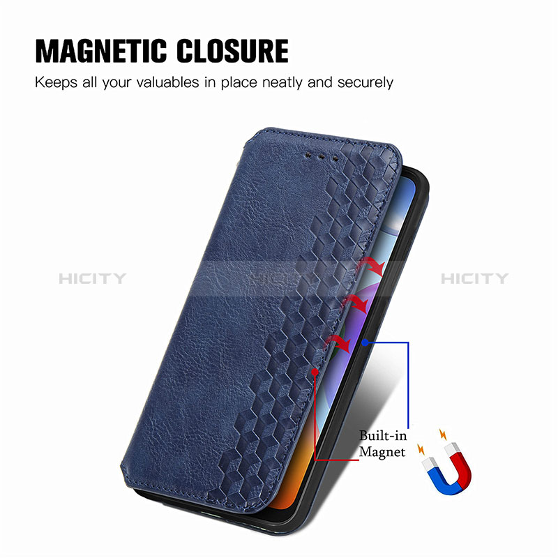 Funda de Cuero Cartera con Soporte Carcasa S01D para Xiaomi Redmi 10 India