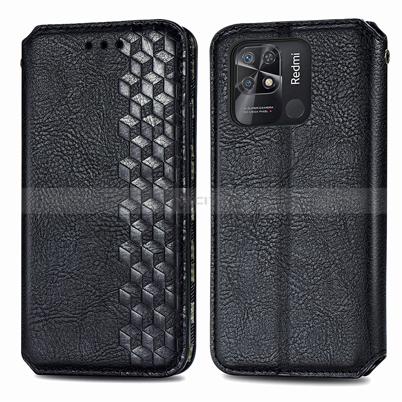 Funda de Cuero Cartera con Soporte Carcasa S01D para Xiaomi Redmi 10 India