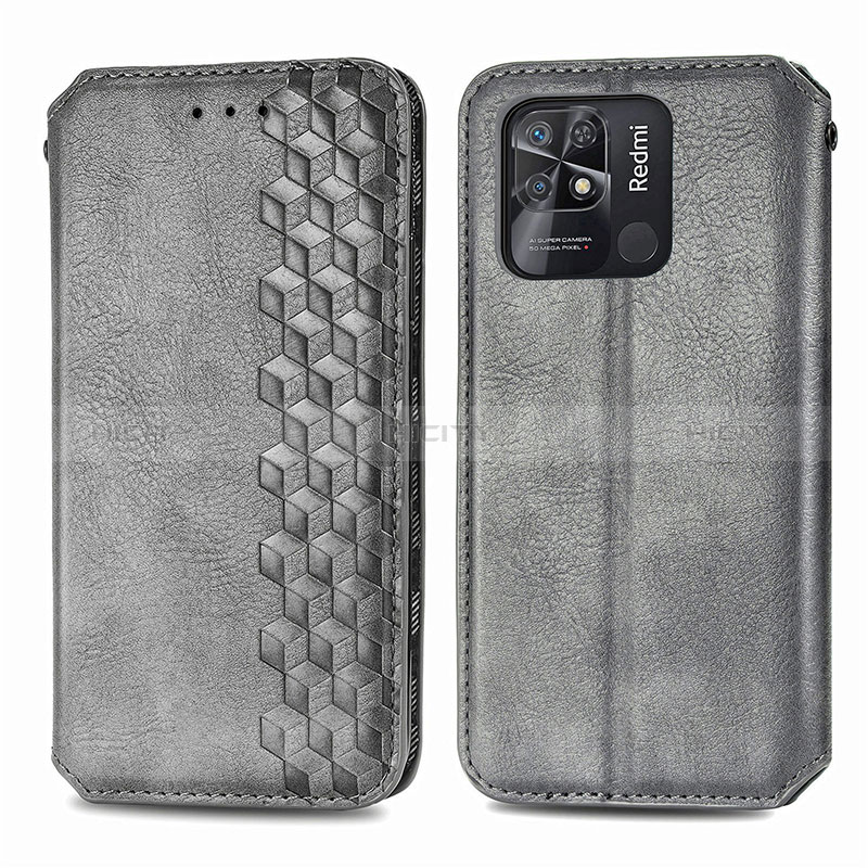 Funda de Cuero Cartera con Soporte Carcasa S01D para Xiaomi Redmi 10 India