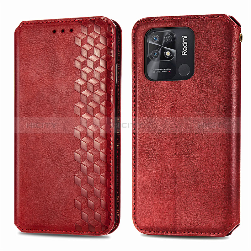 Funda de Cuero Cartera con Soporte Carcasa S01D para Xiaomi Redmi 10 India