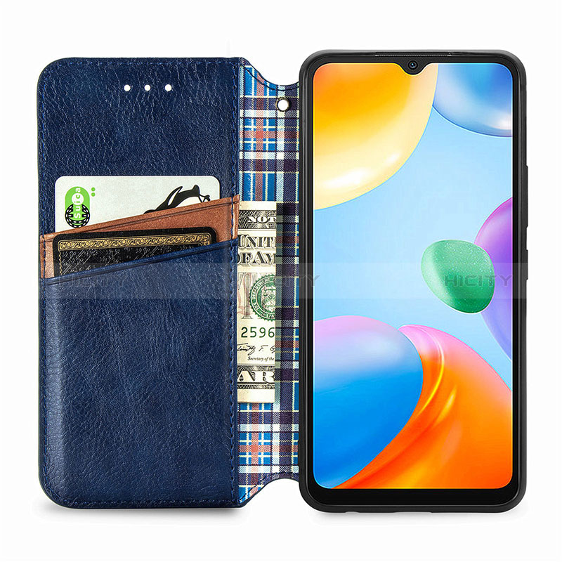 Funda de Cuero Cartera con Soporte Carcasa S01D para Xiaomi Redmi 10 India