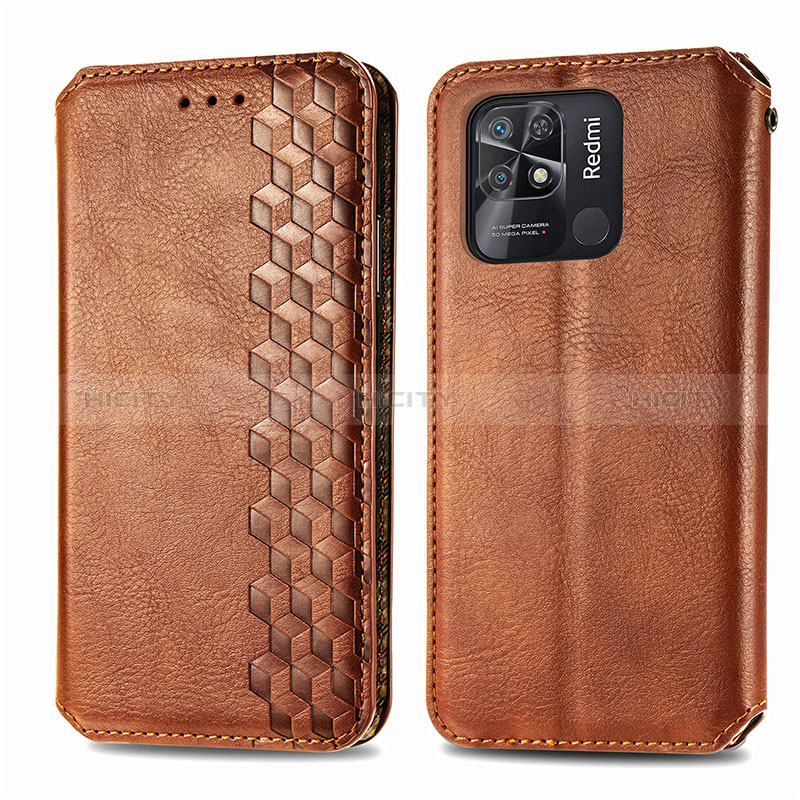 Funda de Cuero Cartera con Soporte Carcasa S01D para Xiaomi Redmi 10 Power