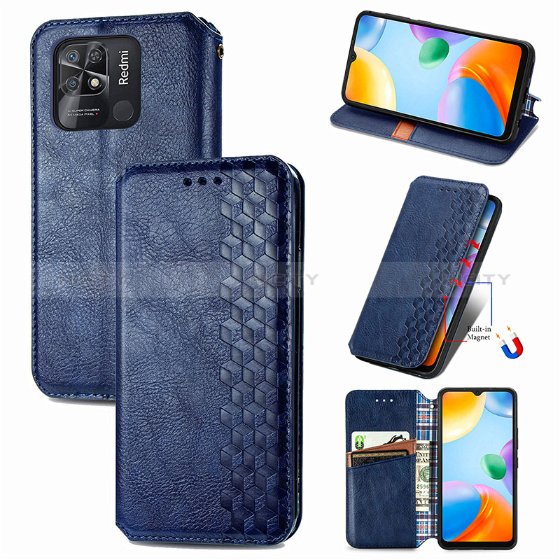 Funda de Cuero Cartera con Soporte Carcasa S01D para Xiaomi Redmi 10C 4G