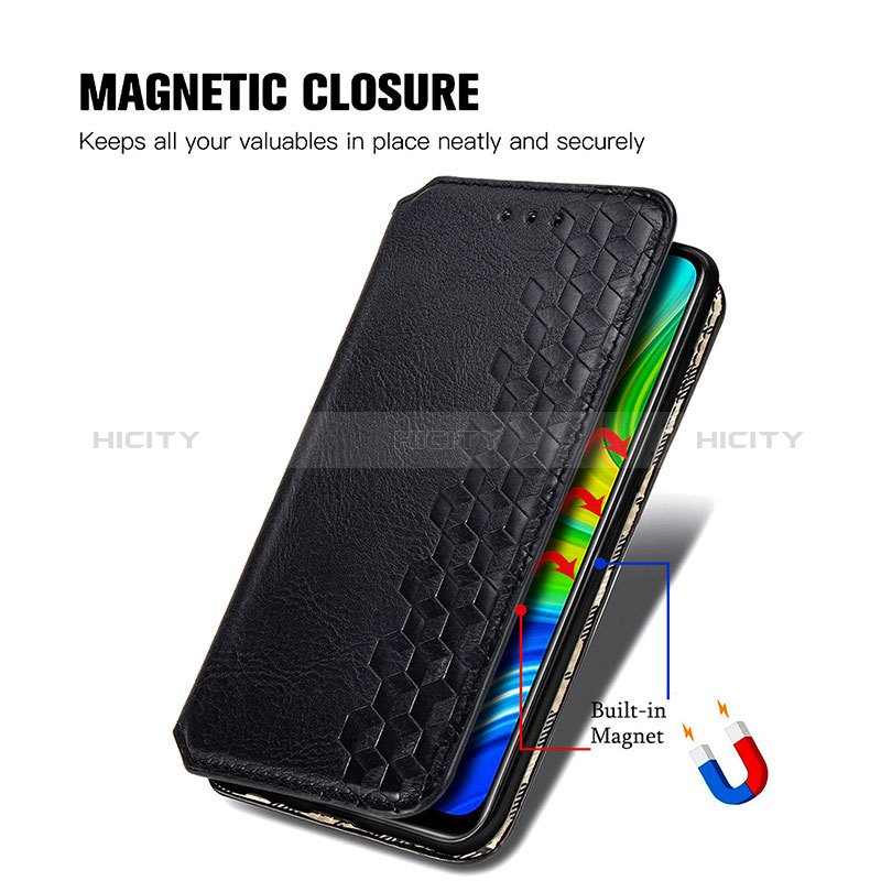 Funda de Cuero Cartera con Soporte Carcasa S01D para Xiaomi Redmi 10X 4G