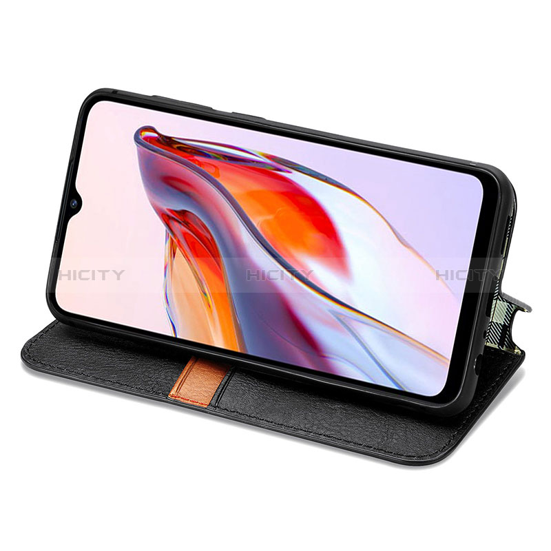 Funda de Cuero Cartera con Soporte Carcasa S01D para Xiaomi Redmi 12C 4G