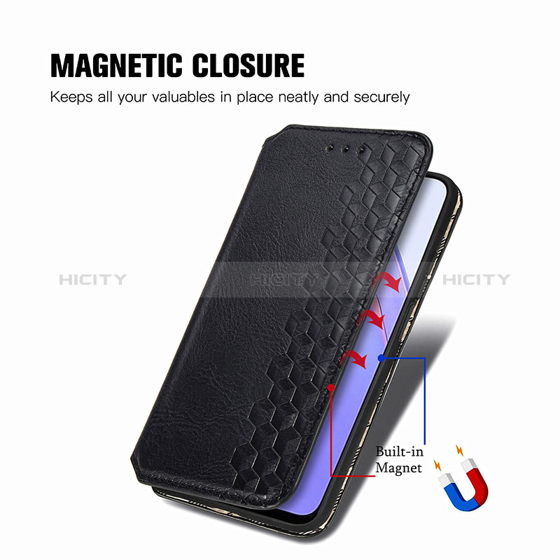 Funda de Cuero Cartera con Soporte Carcasa S01D para Xiaomi Redmi 9 Power