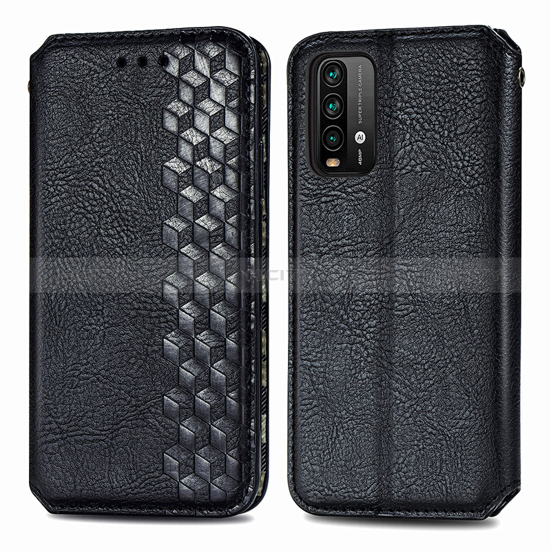 Funda de Cuero Cartera con Soporte Carcasa S01D para Xiaomi Redmi 9 Power