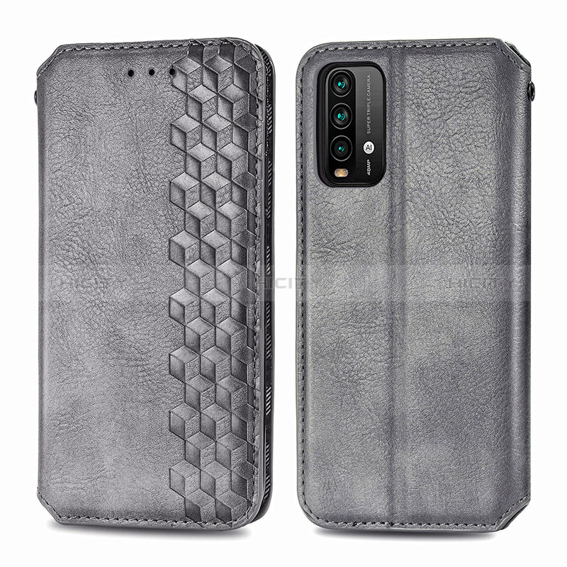 Funda de Cuero Cartera con Soporte Carcasa S01D para Xiaomi Redmi 9 Power