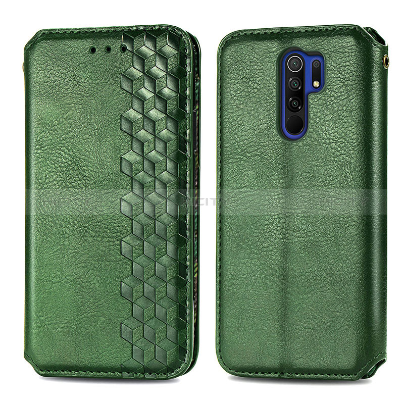 Funda de Cuero Cartera con Soporte Carcasa S01D para Xiaomi Redmi 9 Prime India