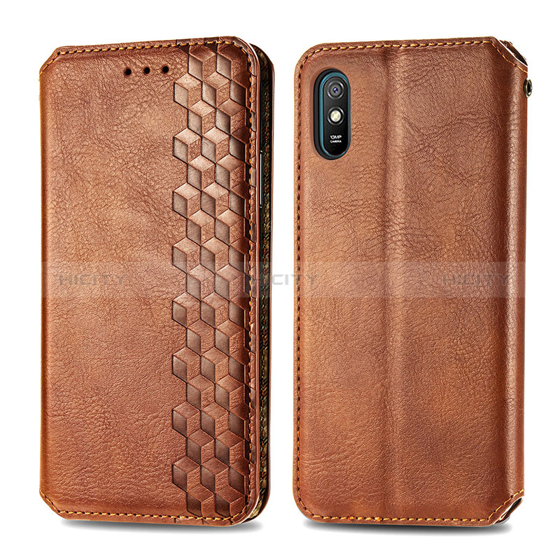 Funda de Cuero Cartera con Soporte Carcasa S01D para Xiaomi Redmi 9i