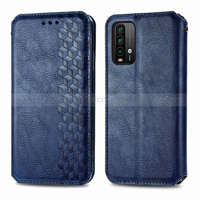 Funda de Cuero Cartera con Soporte Carcasa S01D para Xiaomi Redmi 9T 4G