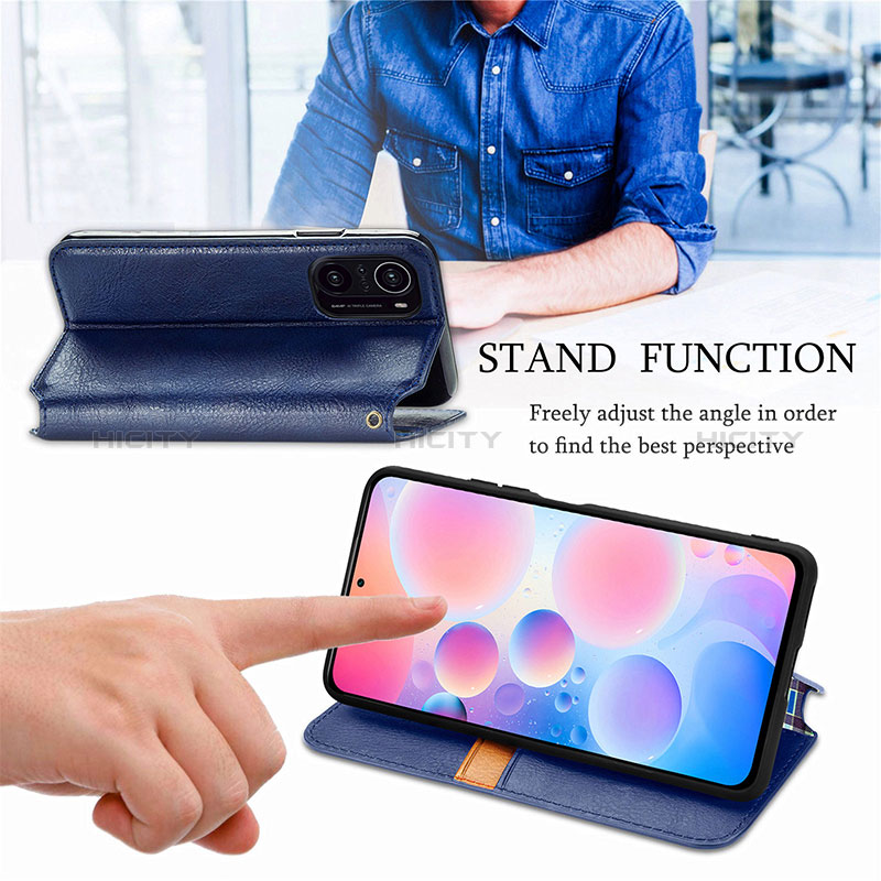 Funda de Cuero Cartera con Soporte Carcasa S01D para Xiaomi Redmi K40 Pro 5G