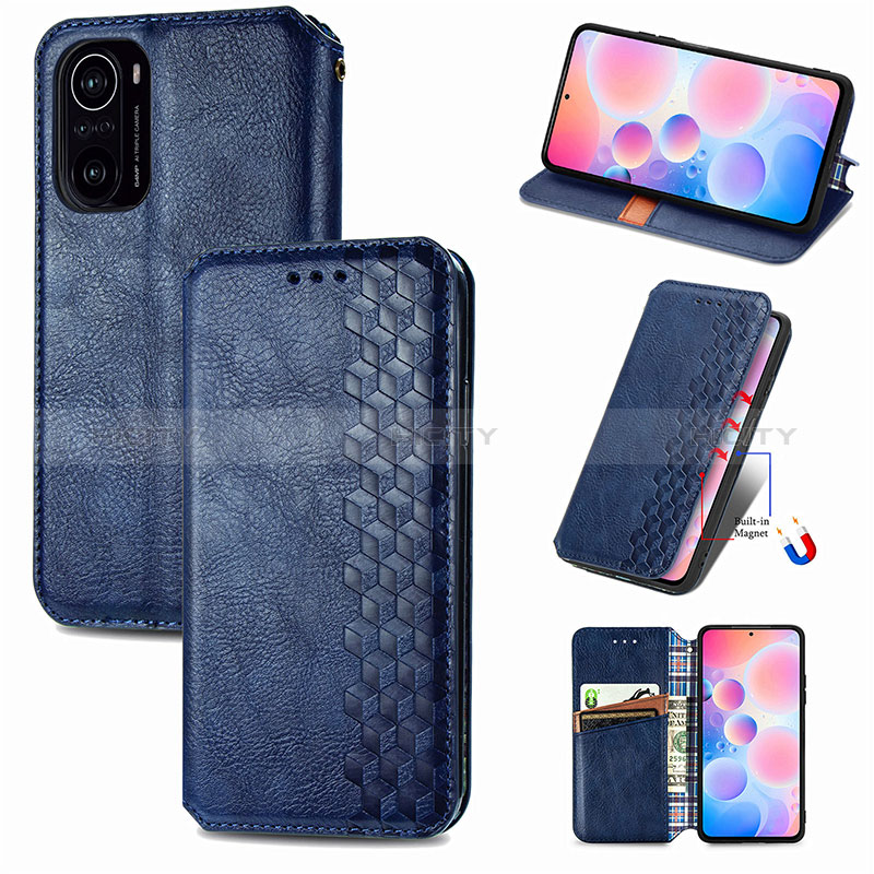 Funda de Cuero Cartera con Soporte Carcasa S01D para Xiaomi Redmi K40 Pro 5G