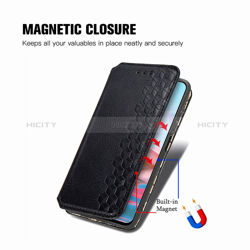 Funda de Cuero Cartera con Soporte Carcasa S01D para Xiaomi Redmi Note 10 4G