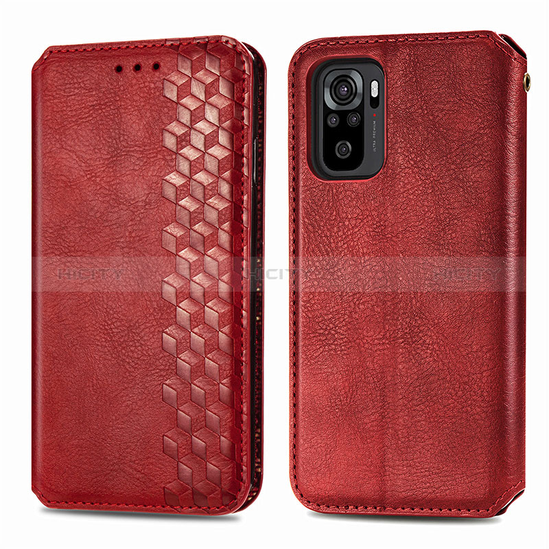 Funda de Cuero Cartera con Soporte Carcasa S01D para Xiaomi Redmi Note 10 4G