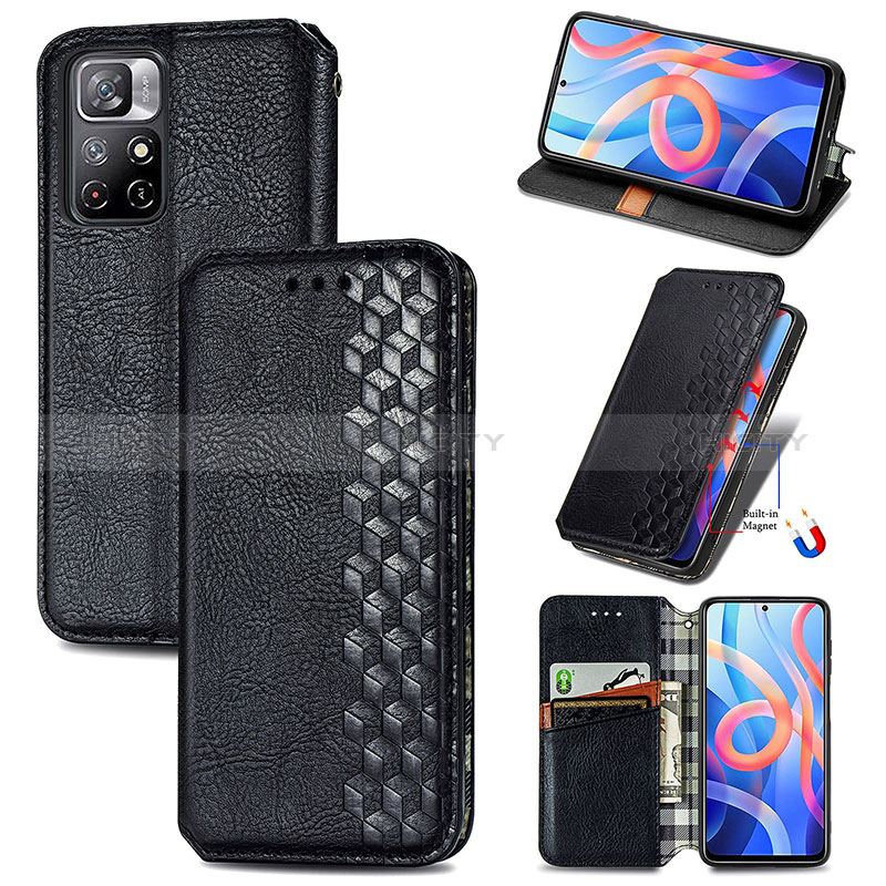 Funda de Cuero Cartera con Soporte Carcasa S01D para Xiaomi Redmi Note 11 5G