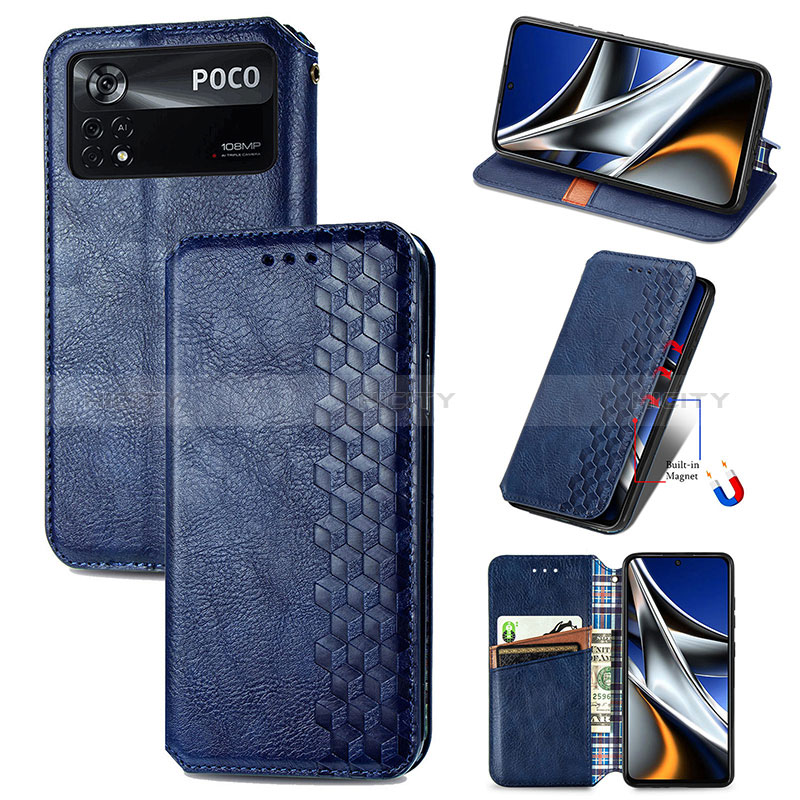 Funda de Cuero Cartera con Soporte Carcasa S01D para Xiaomi Redmi Note 11E Pro 5G