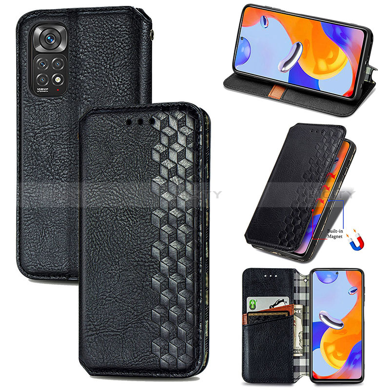 Funda de Cuero Cartera con Soporte Carcasa S01D para Xiaomi Redmi Note 12 Pro 4G