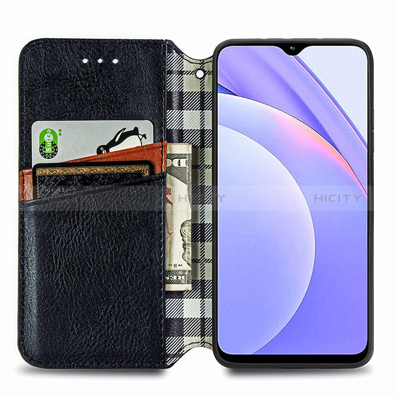 Funda de Cuero Cartera con Soporte Carcasa S01D para Xiaomi Redmi Note 9 4G