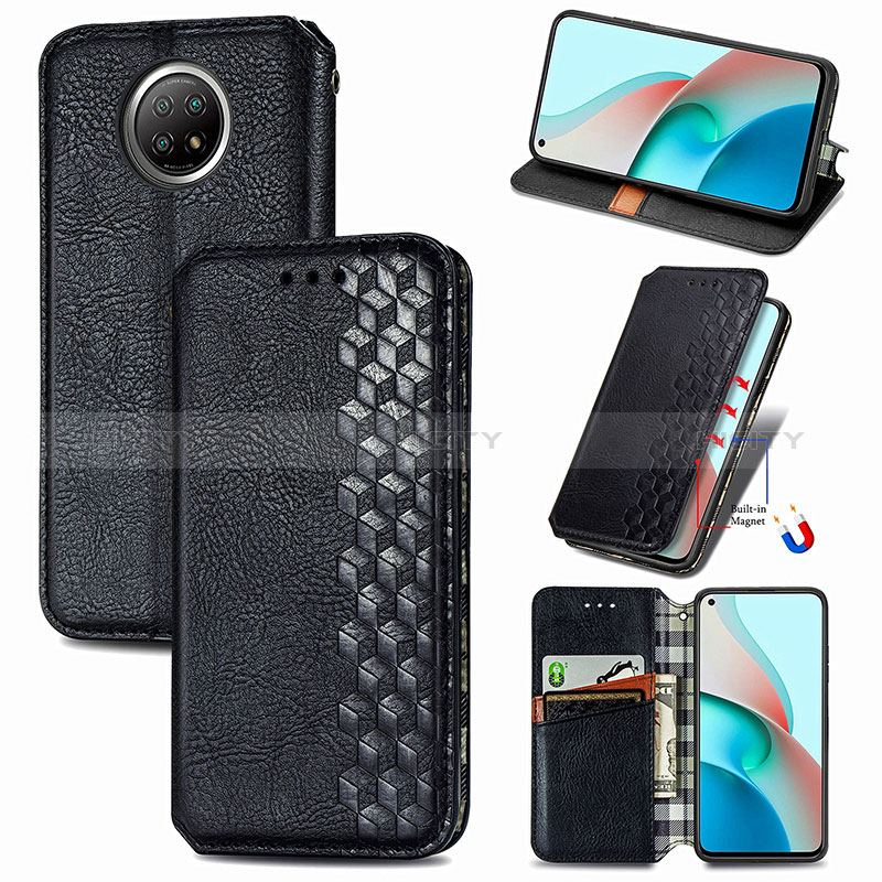 Funda de Cuero Cartera con Soporte Carcasa S01D para Xiaomi Redmi Note 9 5G