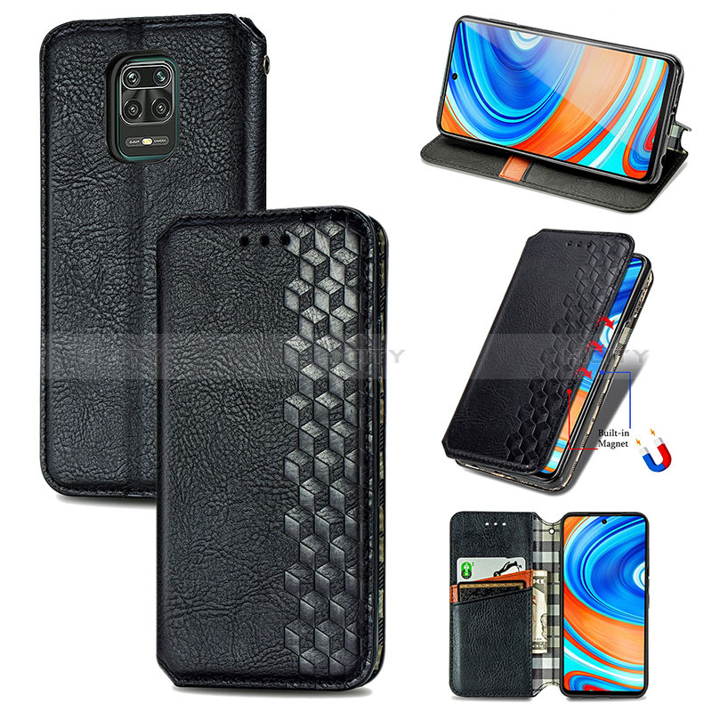 Funda de Cuero Cartera con Soporte Carcasa S01D para Xiaomi Redmi Note 9 Pro Max