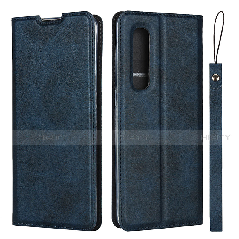 Funda de Cuero Cartera con Soporte Carcasa S02 para Oppo Find X2 Pro Azul