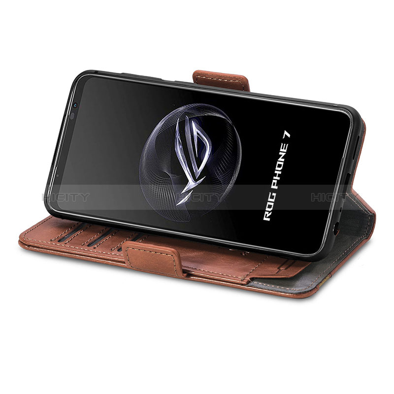 Funda de Cuero Cartera con Soporte Carcasa S02D para Asus ROG Phone 7