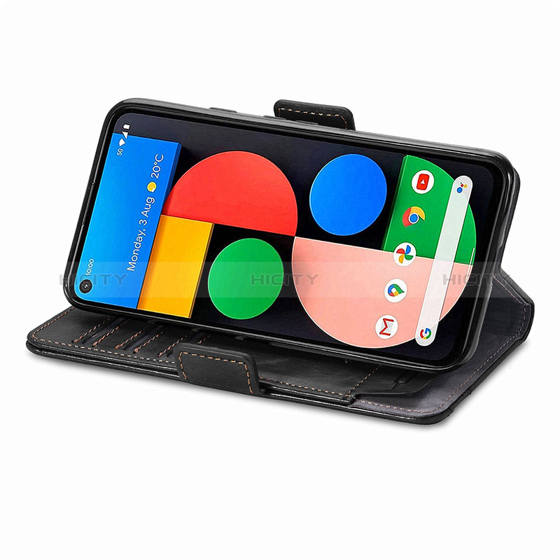 Funda de Cuero Cartera con Soporte Carcasa S02D para Google Pixel 5a 5G