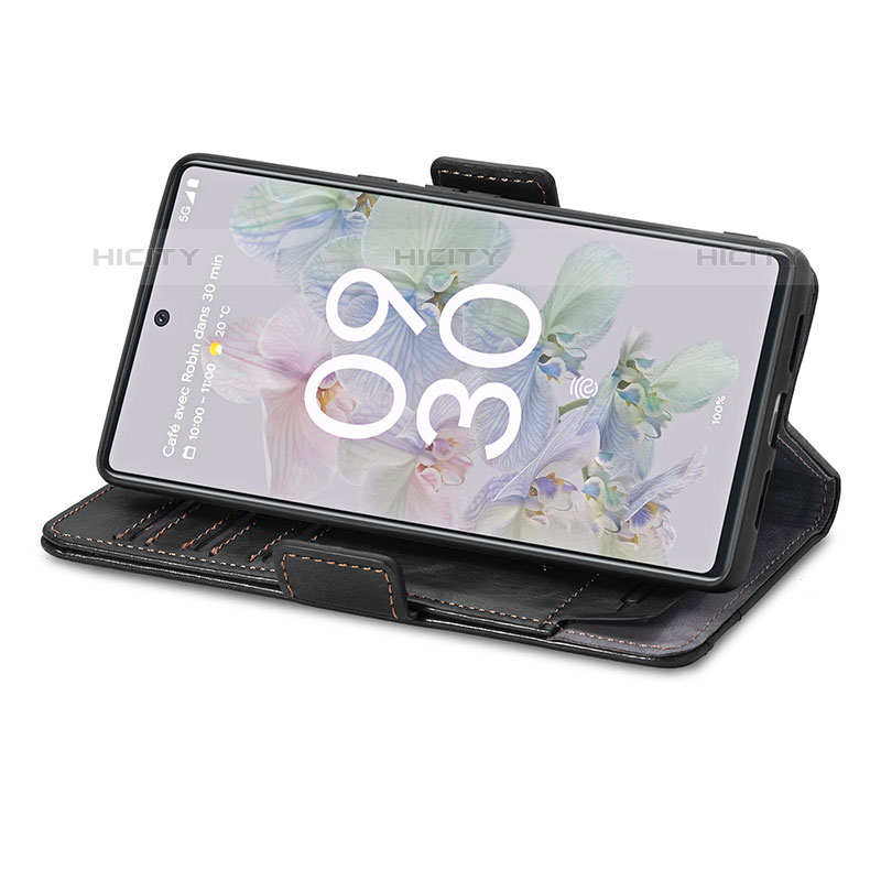 Funda de Cuero Cartera con Soporte Carcasa S02D para Google Pixel 6a 5G