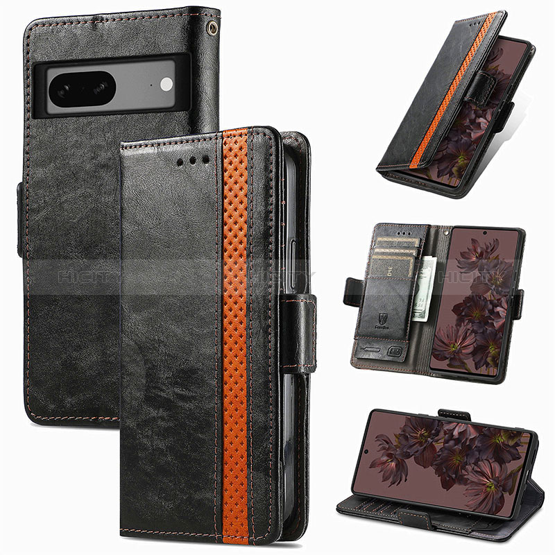 Funda de Cuero Cartera con Soporte Carcasa S02D para Google Pixel 7 5G