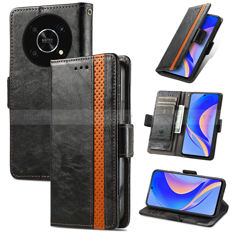 Funda de Cuero Cartera con Soporte Carcasa S02D para Huawei Enjoy 50 Pro