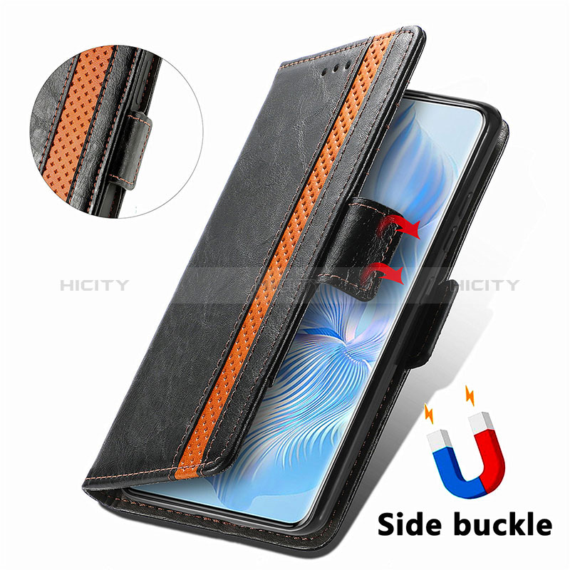 Funda de Cuero Cartera con Soporte Carcasa S02D para Huawei Honor 80 5G